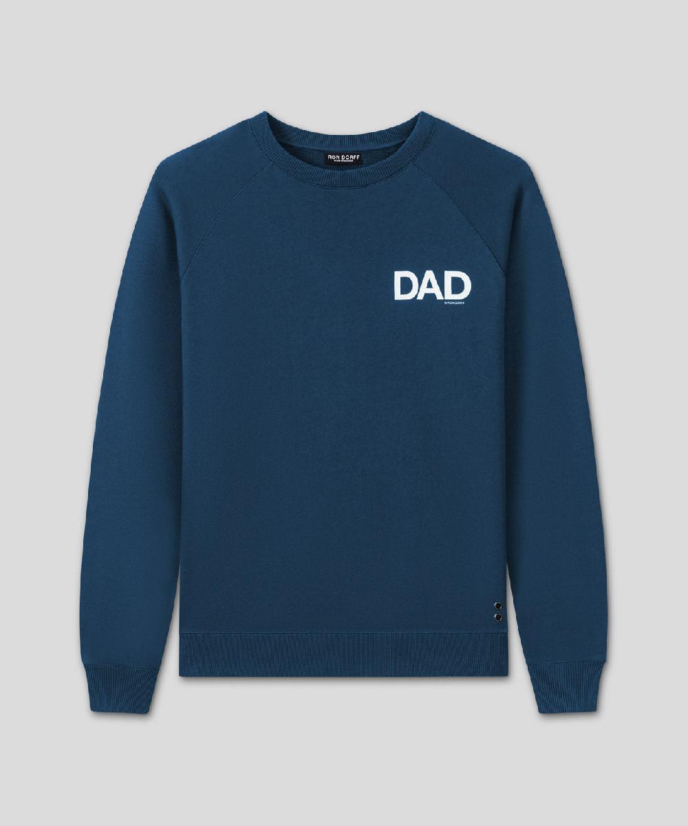 Ron Dorff Sweatshirt En Coton Organique "DAD" Bleu Profond