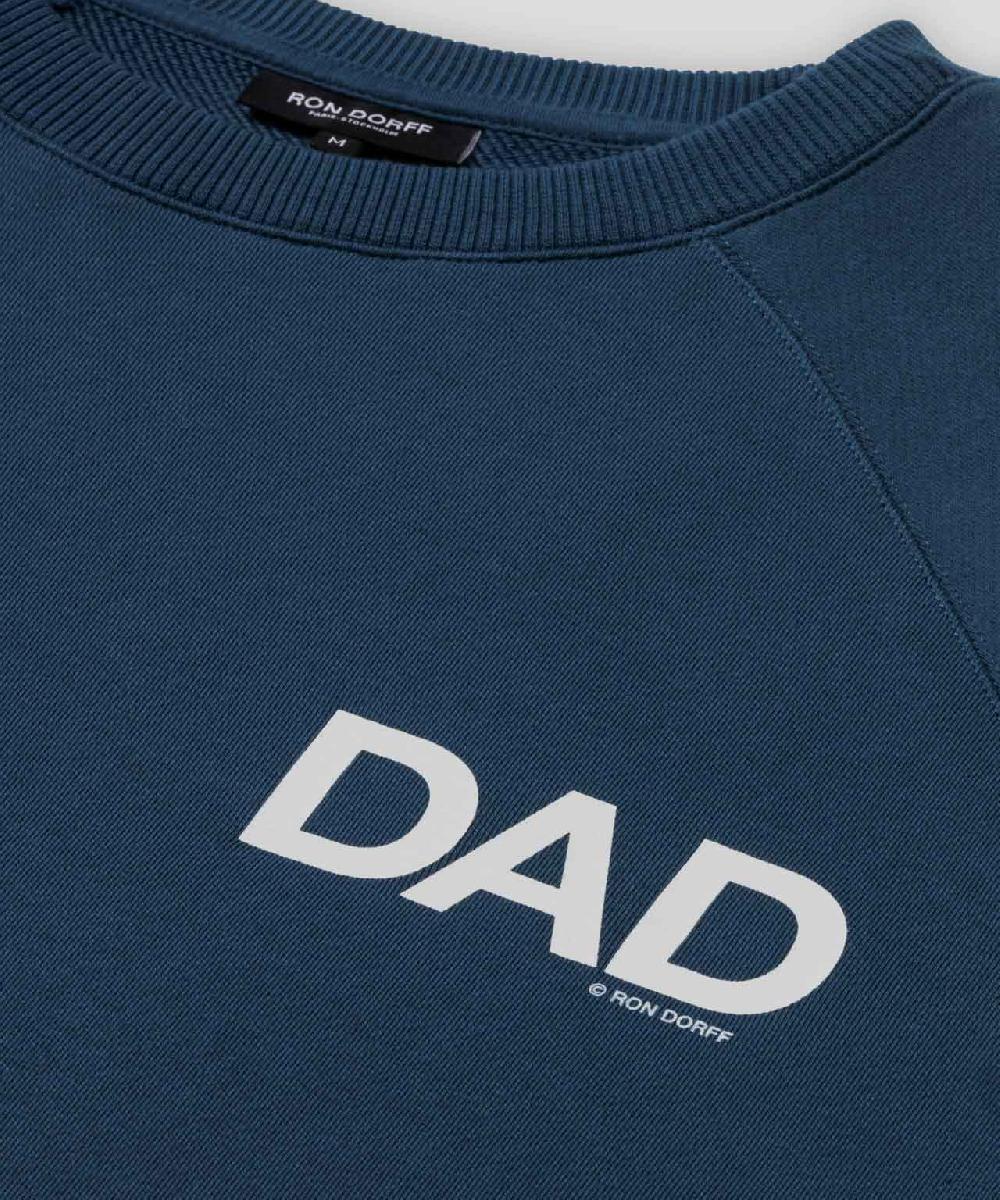 Ron Dorff Sweatshirt En Coton Organique "DAD" Bleu Profond