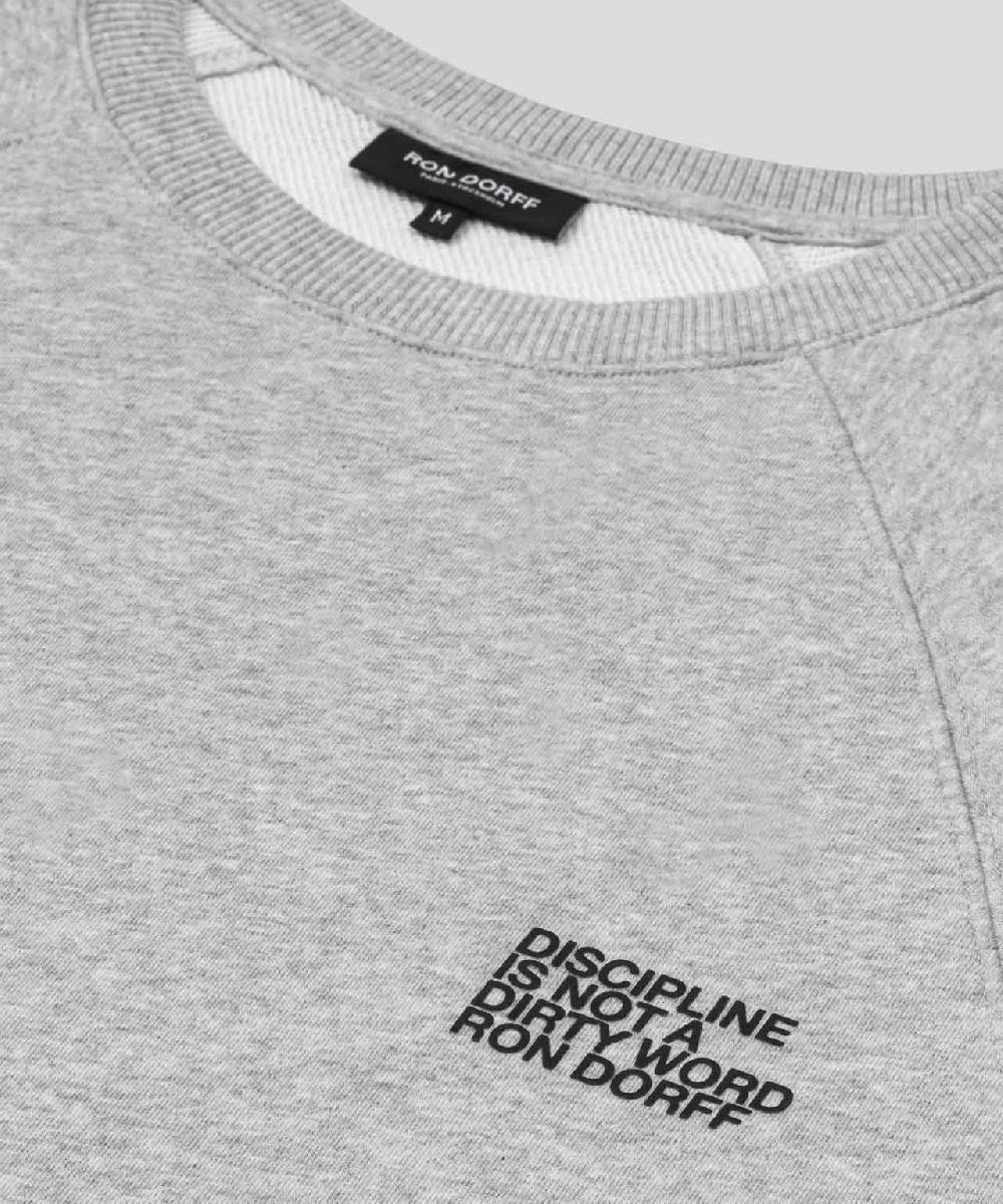 Ron Dorff Sweatshirt Sans Manches En Coton Organique "DISCIPLINE" Gris Chiné