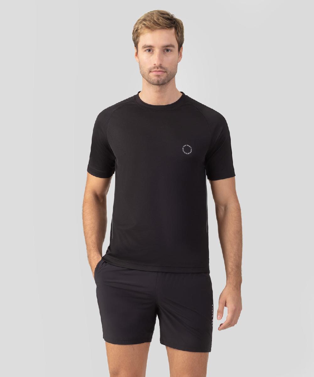ron dorff T-shirt de sport avec passepoil réfléchissant Noir