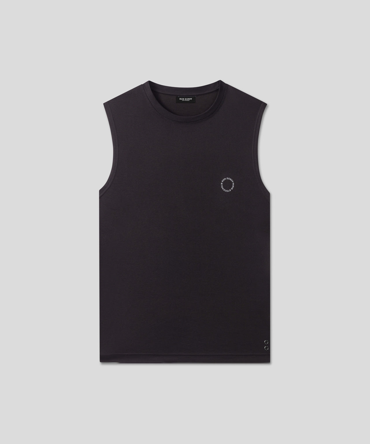 Ron Dorff T-shirt De Sport Sans Manches Avec Passepoil Réfléchissant Noir