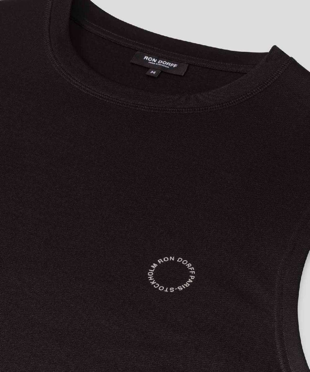 Ron Dorff T-shirt De Sport Sans Manches Avec Passepoil Réfléchissant Noir