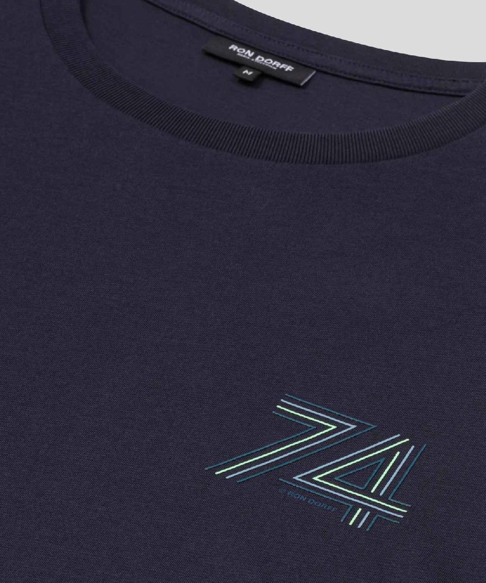 Ron Dorff T-shirt En Coton Organique "74" Bleu Marine