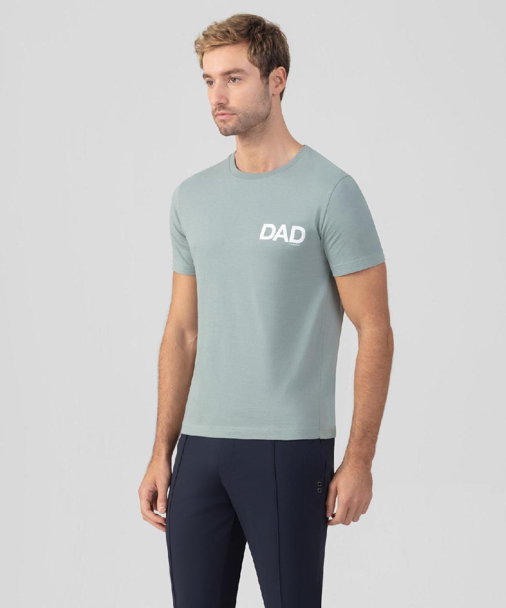 Ron Dorff T-shirt En Coton Organique "DAD" Vert De Gris