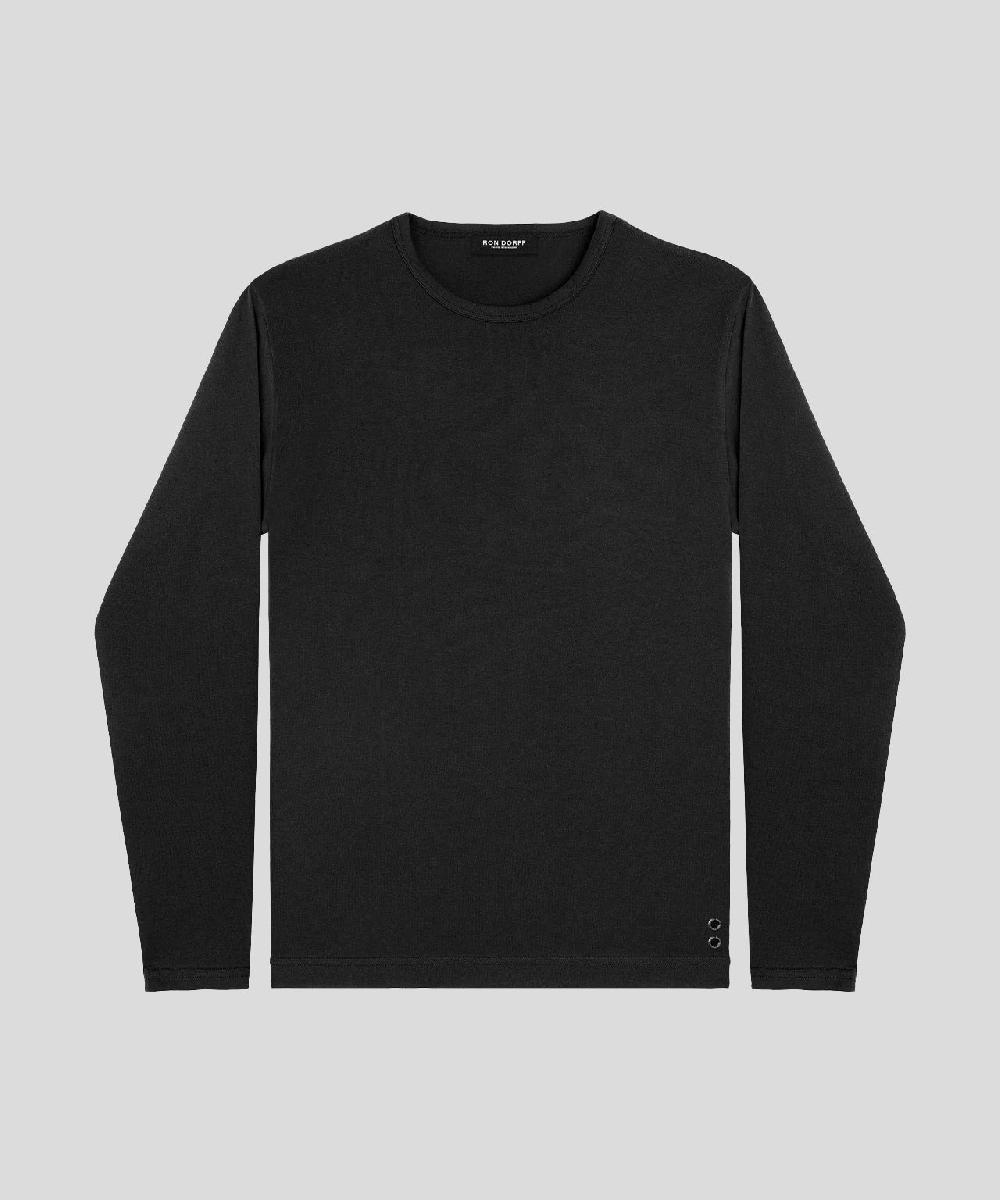 ron dorff T-Shirt manches longues Eyelet Edition Noir