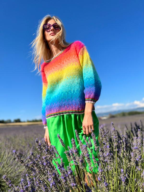 rose carmine PULL STRONG TIE-DYE 12 COULEURS (PRINTEMPS/ÉTÉ)