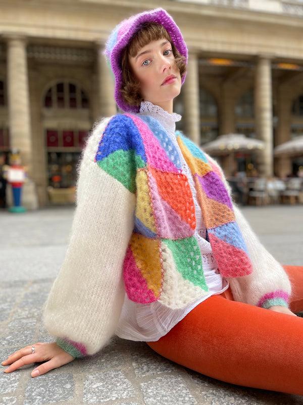 Rose Carmine BOLERO DIAGONALES PASTEL