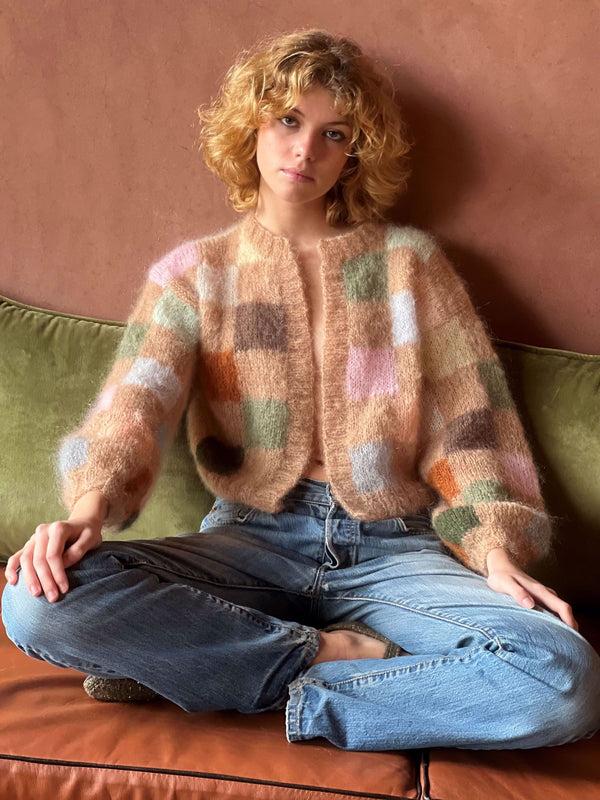 rose carmine BOLERO PIXELS BEIGE