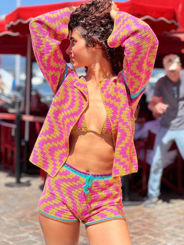 rose carmine BOLERO ZIGZAG ROSE/CURRY