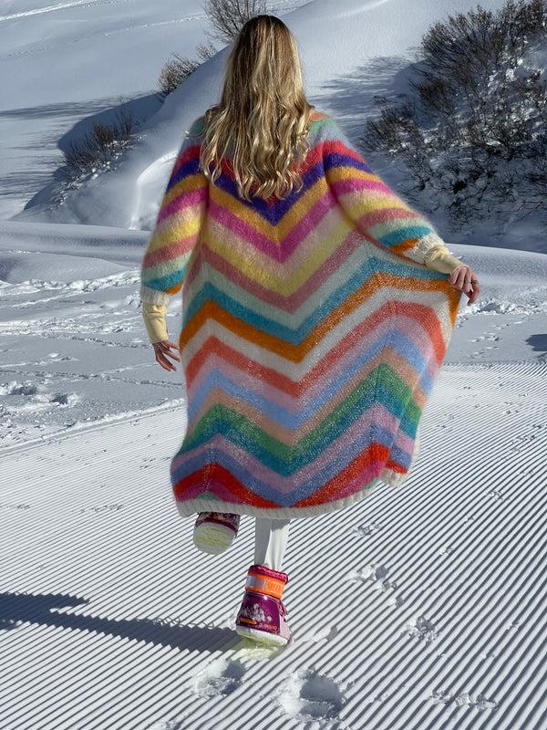 Rose Carmine COAT DIAGONALES PASTELS (FALL-WINTER)