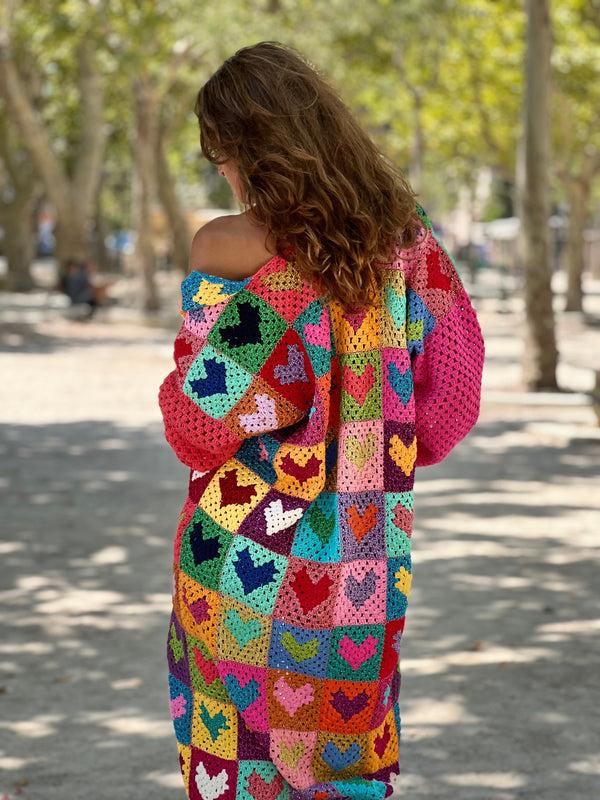 Rose Carmine COAT MON COEUR MULTICOLORE