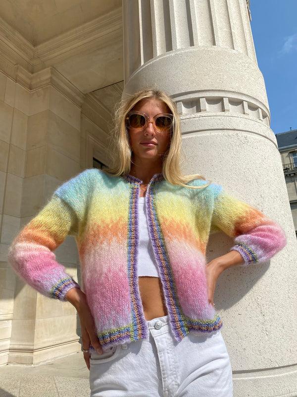 rose carmine GILET PASTEL TIE&DYE (Printemps/Été)