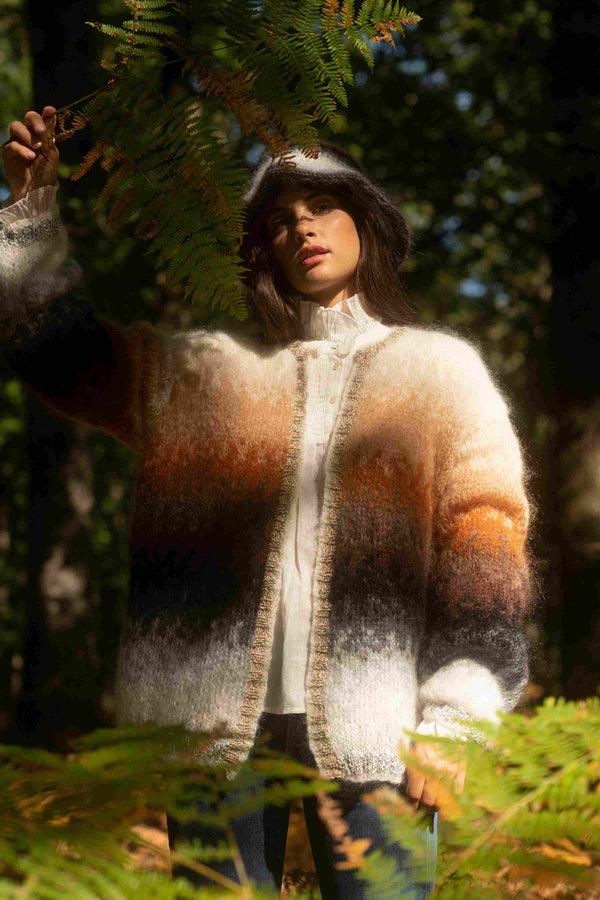 rose carmine GILET TIE&DYE 12 COULEURS BEIGE