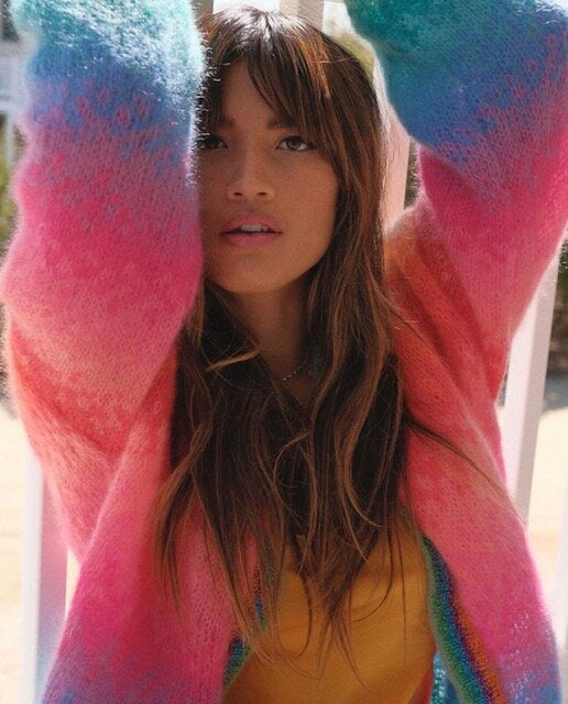 Rose Carmine GILET TIE&DYE STRONG