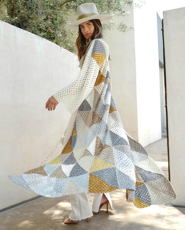 rose carmine MANTEAU DIAGONALES GOLD & SILVER