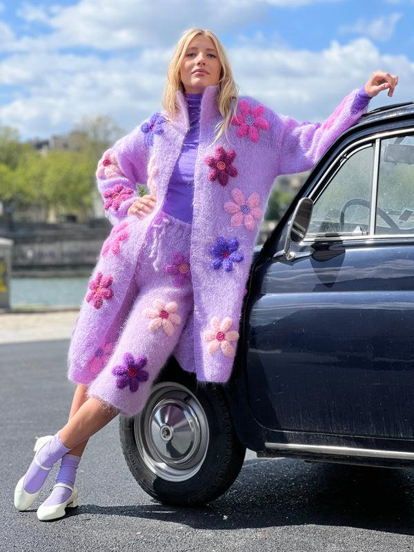 rose carmine MANTEAU FREE FLOWERS PARME