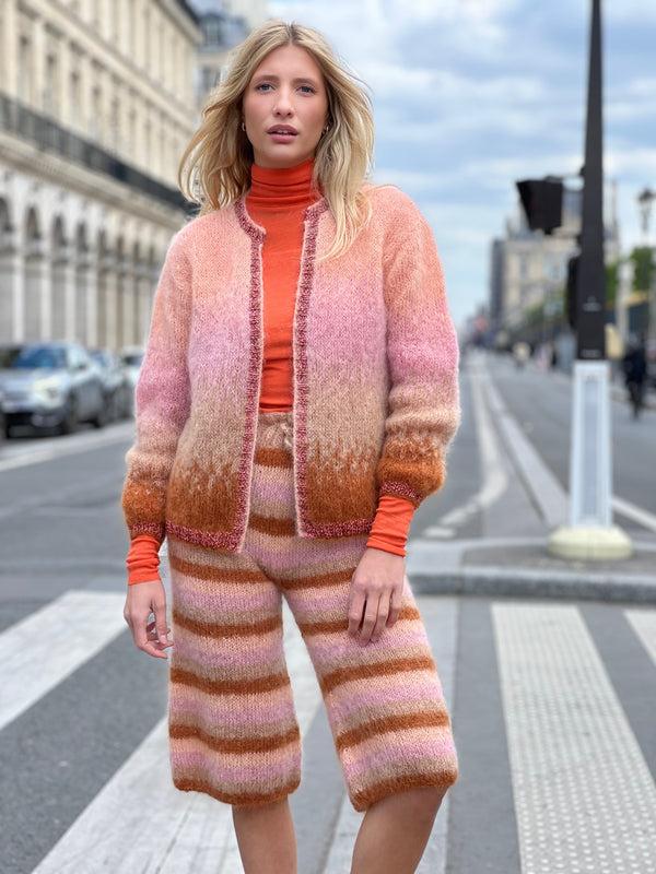 rose carmine PETITE VESTE TIE&DYE DUNE