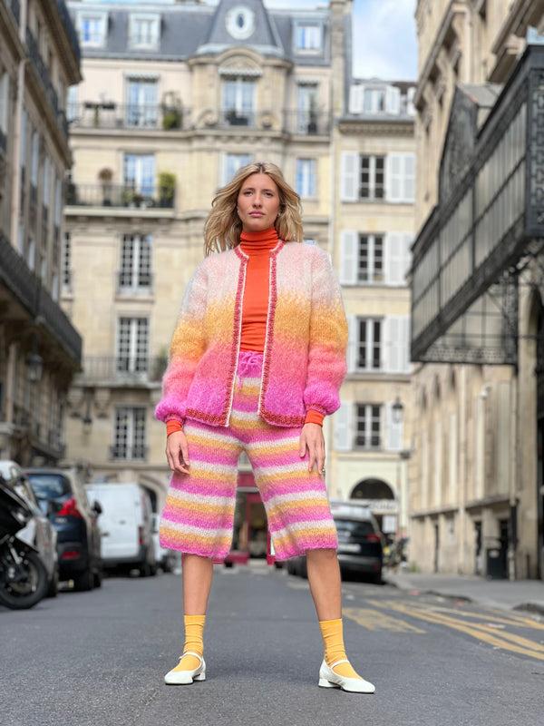 Rose Carmine PETITE VESTE TIE&DYE SUNSHINE