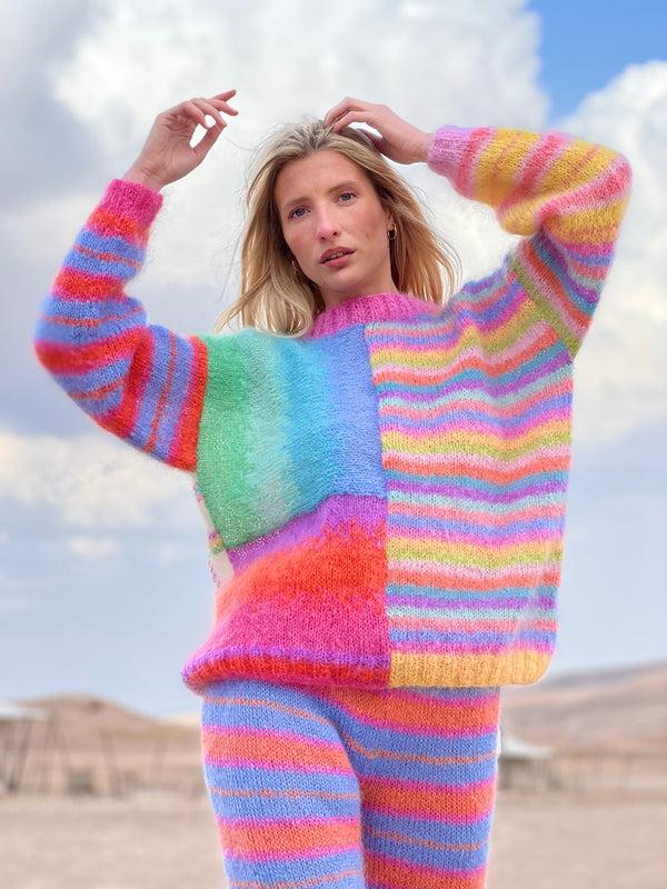 rose carmine PULL PATCHWORK PASTELS