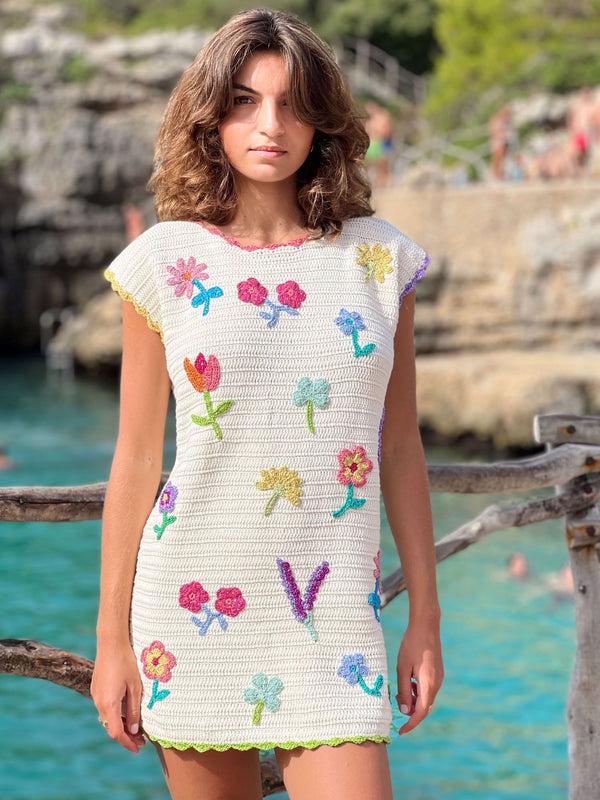 rose carmine ROBE SANS MANCHES BLOOM