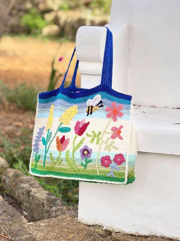 rose carmine SAC CABAS GARDEN PARTY