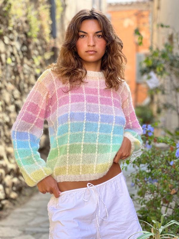 rose carmine SWEATER CHROMATIC PASTELS