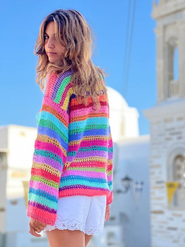 Rose Carmine SWEATER RESILLE STRONGS