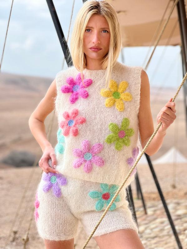 rose carmine TOP FREE FLOWERS ECRU (Automne/Hiver)