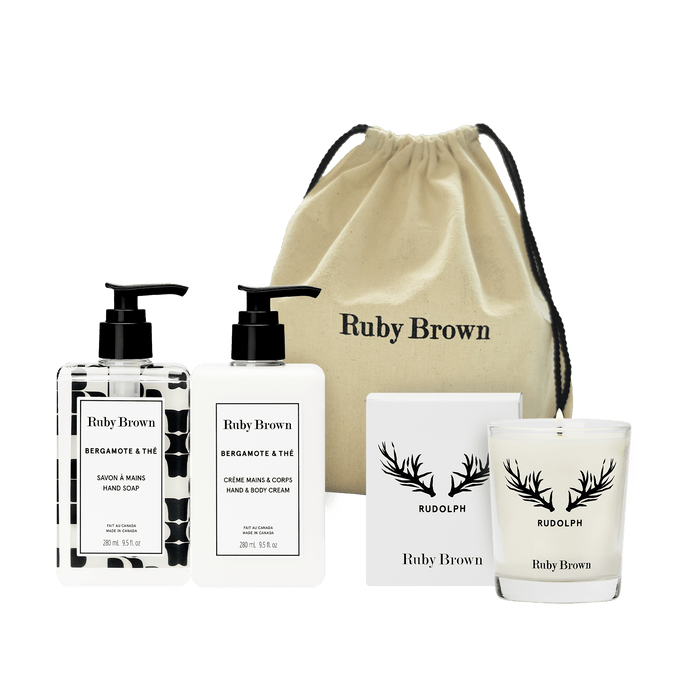 ruby brown Coffret cadeau Rudolph + duo savon et crème à mains