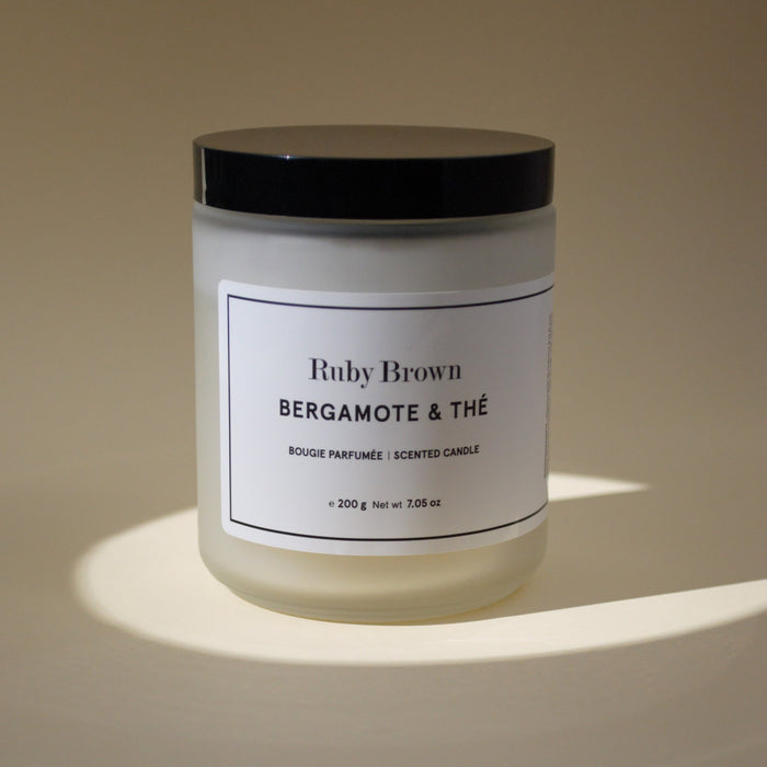 Ruby Brown Bougie Bergamote & Thé