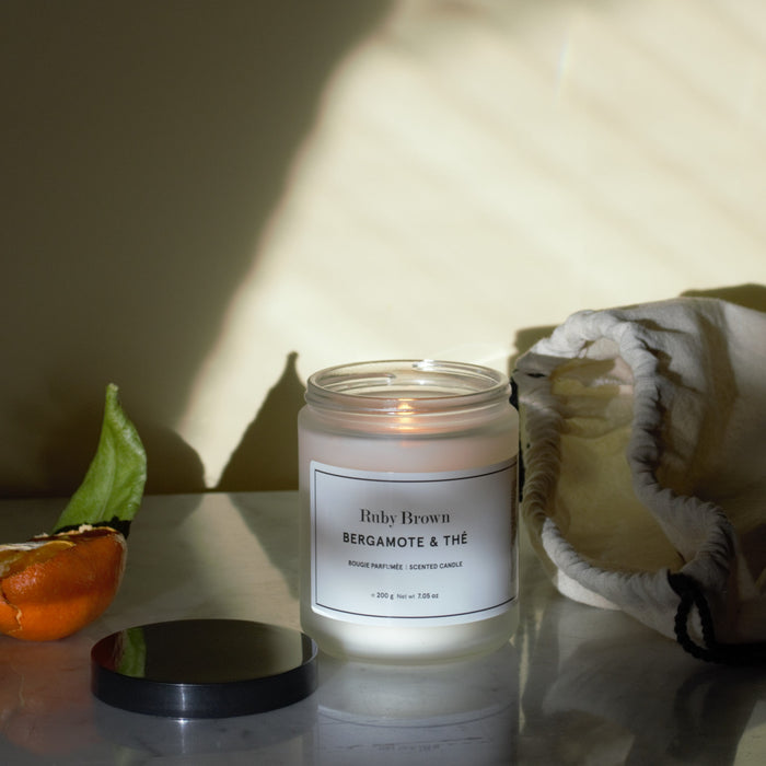 Ruby Brown Bougie Bergamote & Thé