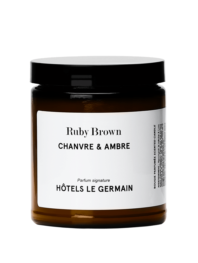 Ruby Brown Bougie Chanvre & Ambre