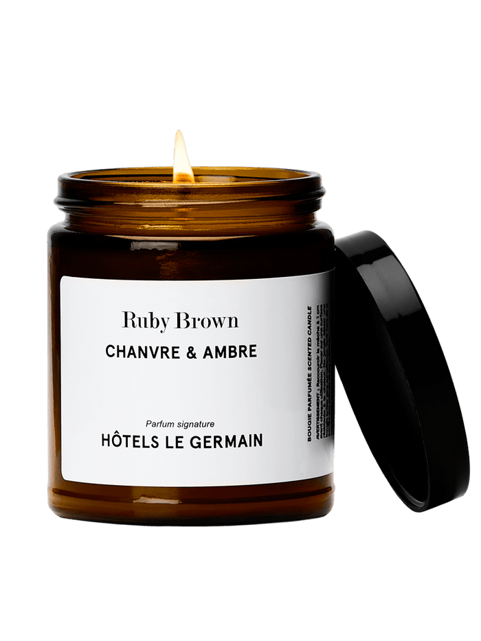 ruby brown Bougie Chanvre & Ambre