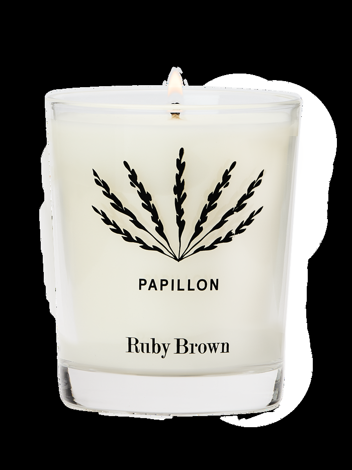ruby brown Bougie Papillon