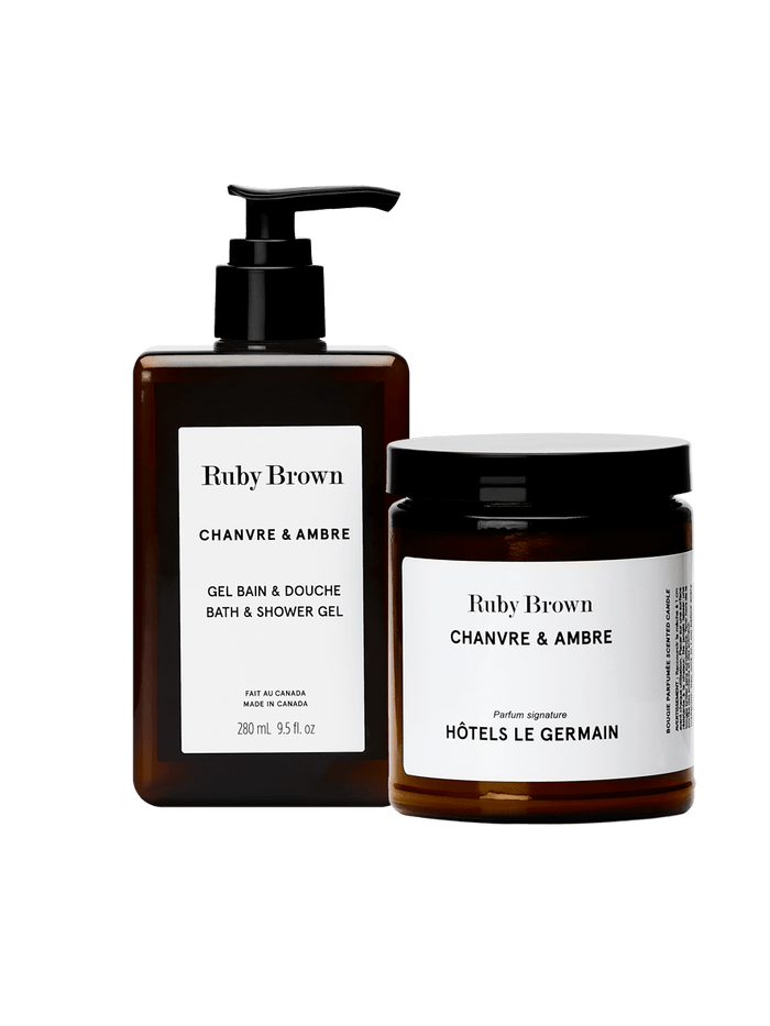 ruby brown Gel Bain et Douche + Bougie Chanvre & Ambre