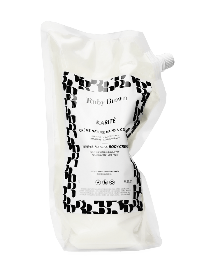 ruby brown Recharge crème mains & corps Karité