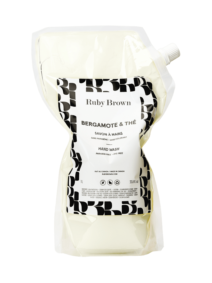 ruby brown Recharge savon à mains Bergamote & Thé
