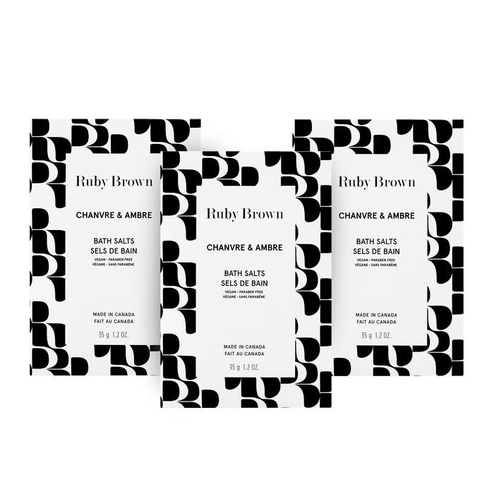 ruby brown Trio Sels de Bain Chanvre & Ambre