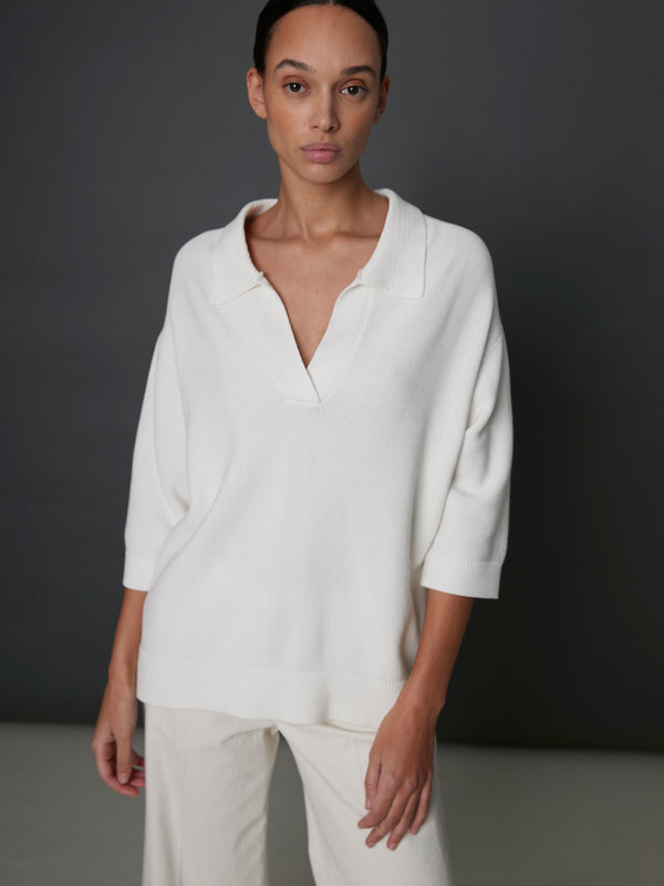 rue blanche Bees Maxi sweater 25p White