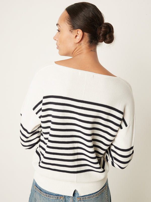 Rue Blanche Bees Stripe 25p Navy