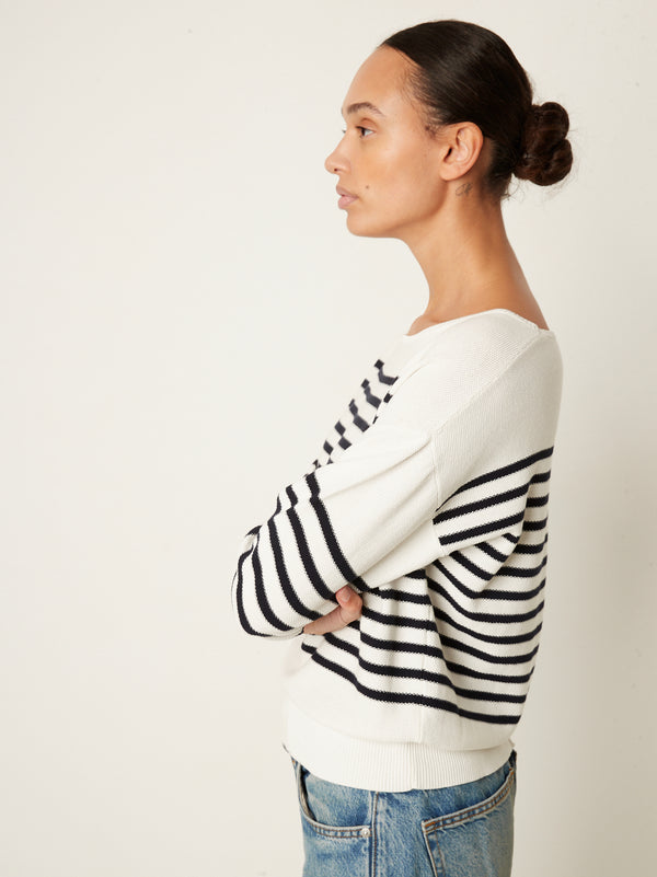 Rue Blanche Bees Stripe 25p Navy