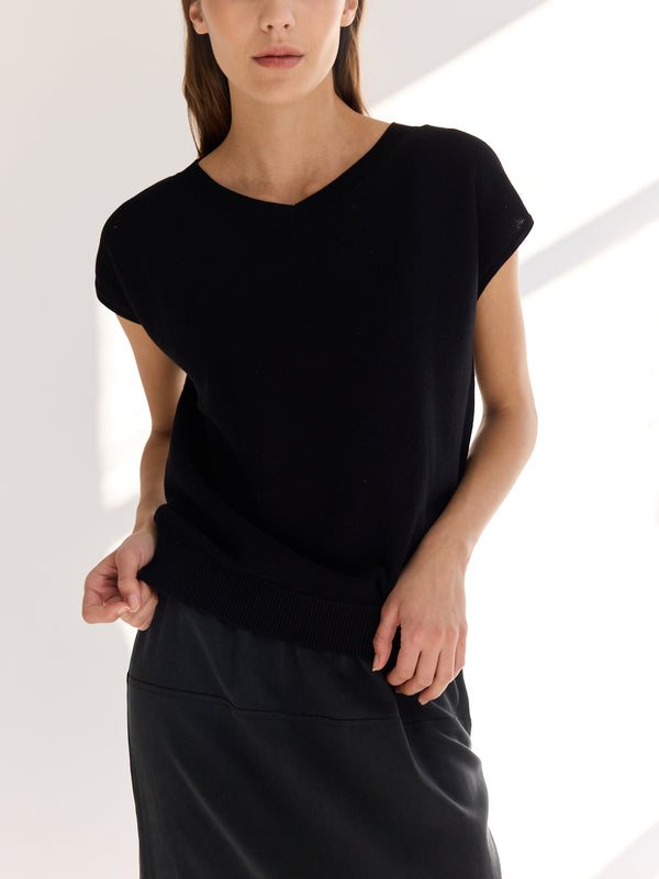 rue blanche Bees Top 24p Black