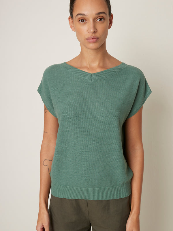 Rue Blanche Bees Top 25p Green
