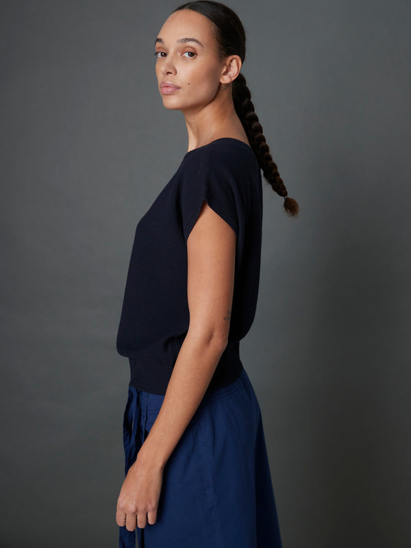 Rue Blanche Bees Top 25p Navy