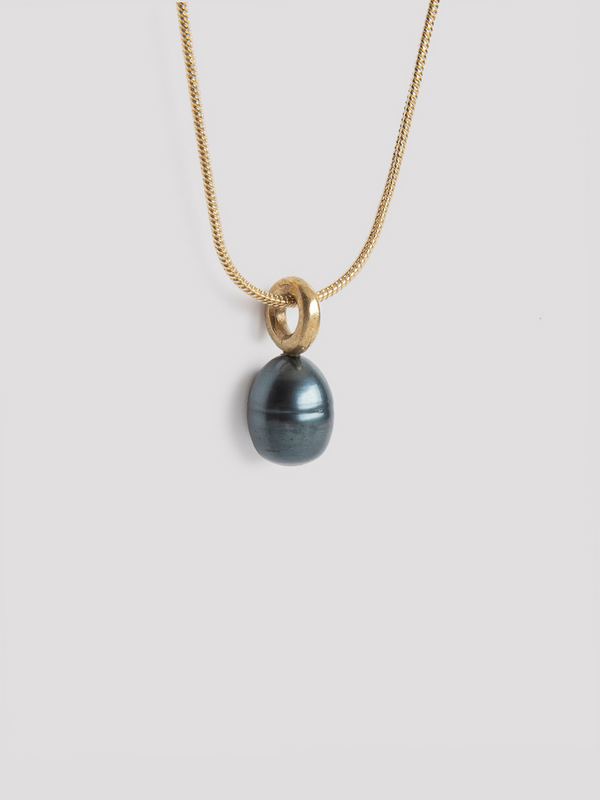 rue blanche Black pearl necklace - Lepagon