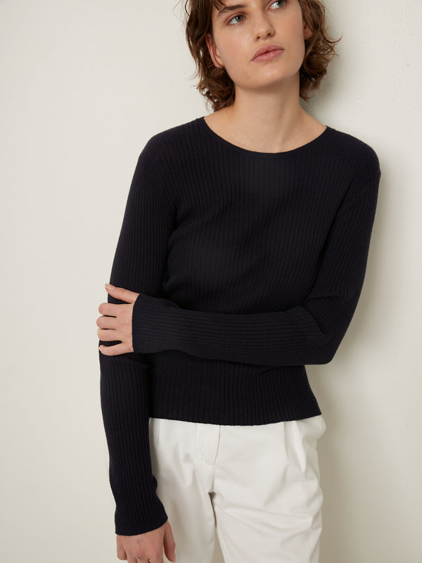 rue blanche Bouclet Pull 25e Navy