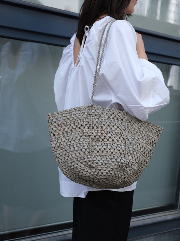 rue blanche Cap small raffia bag - Sans Arcidet