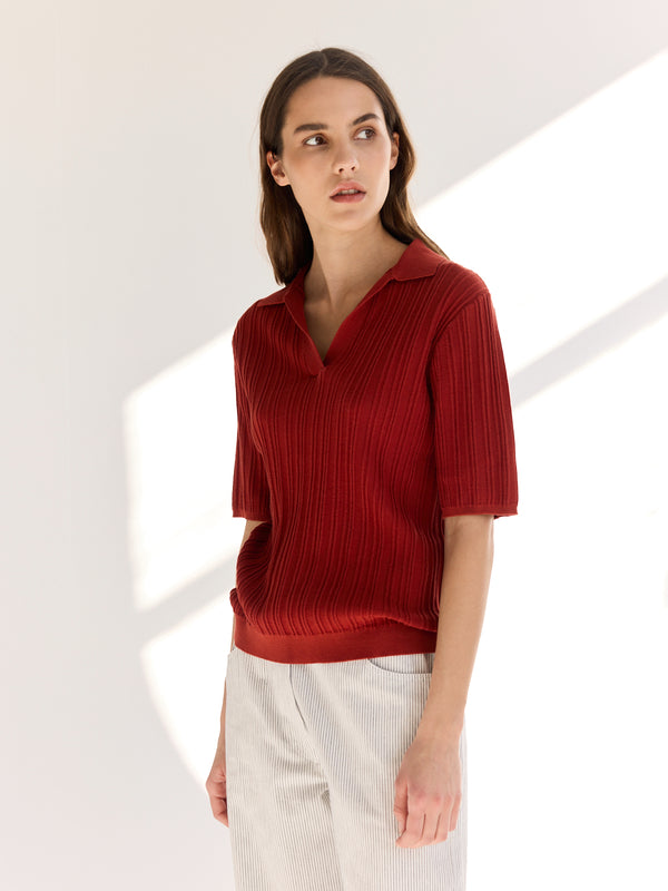 rue blanche Colline Polo 25p Ketchup