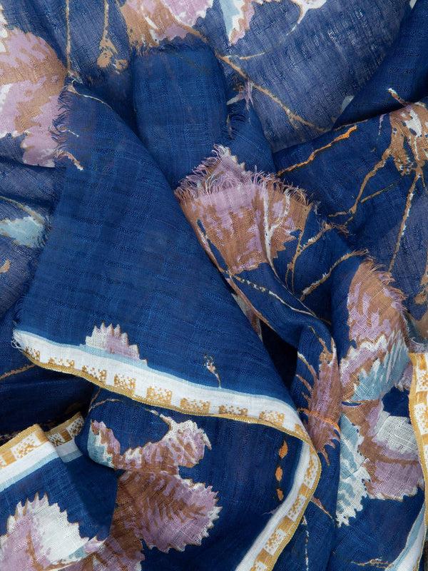 Rue Blanche Flowered Scarf Navy Ps2476- Epice