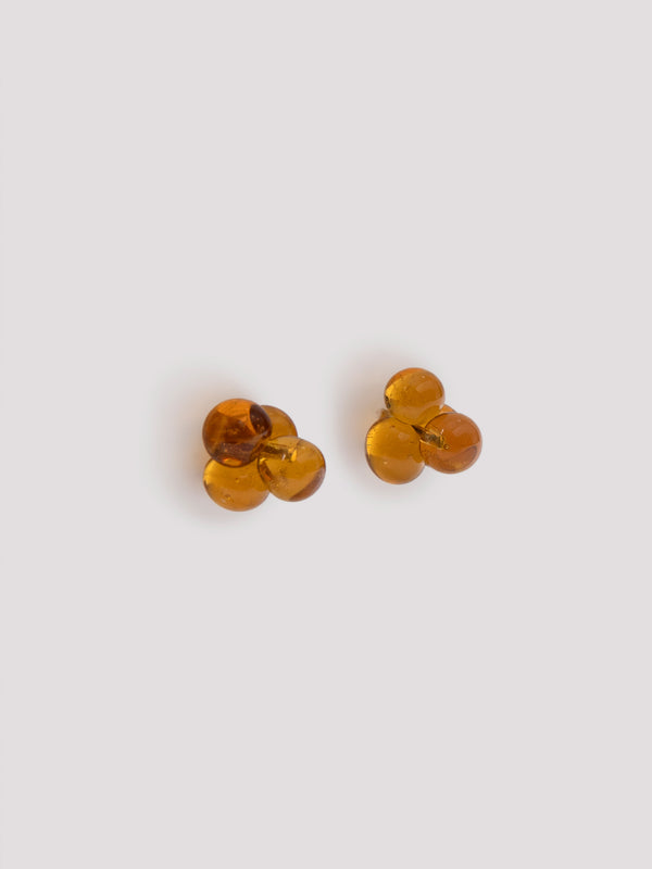 Rue Blanche Glass Earrings Amber - Rosa Méndez